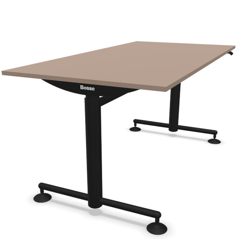 Bosse Modul Space M1 höhenverstellbarer Schreibtisch 72 - 136,5 cm - Melamin & Furnier Platte - Made in Germany - Büromöbel Plus