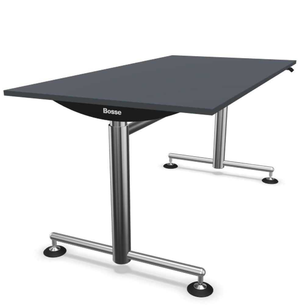Bosse Modul Space M1 höhenverstellbarer Schreibtisch 72 - 136,5 cm - Melamin & Furnier Platte - Made in Germany - Büromöbel Plus