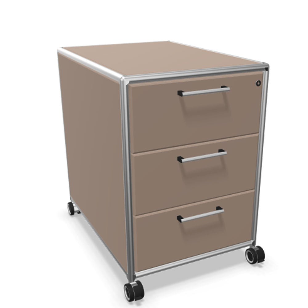 Bosse Rollcontainer 3 - 3 - 3 Container mit Schüben Tiefe 60 & 80 cm - Made in Germany - Büromöbel Plus