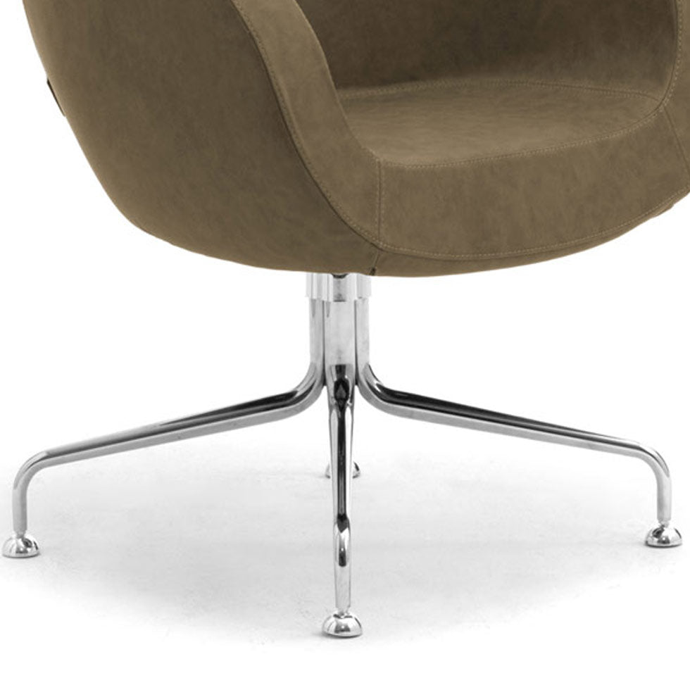 Dark Olive Green Lounge Sessel Pirum - niedriger Rücken- hochwertiger Wollbezug Fenice - Made in Germany - Auf Rechnung kaufen drehsitz-mit-eingebauter-Rueckholfeder.jpg FM Büromöbel