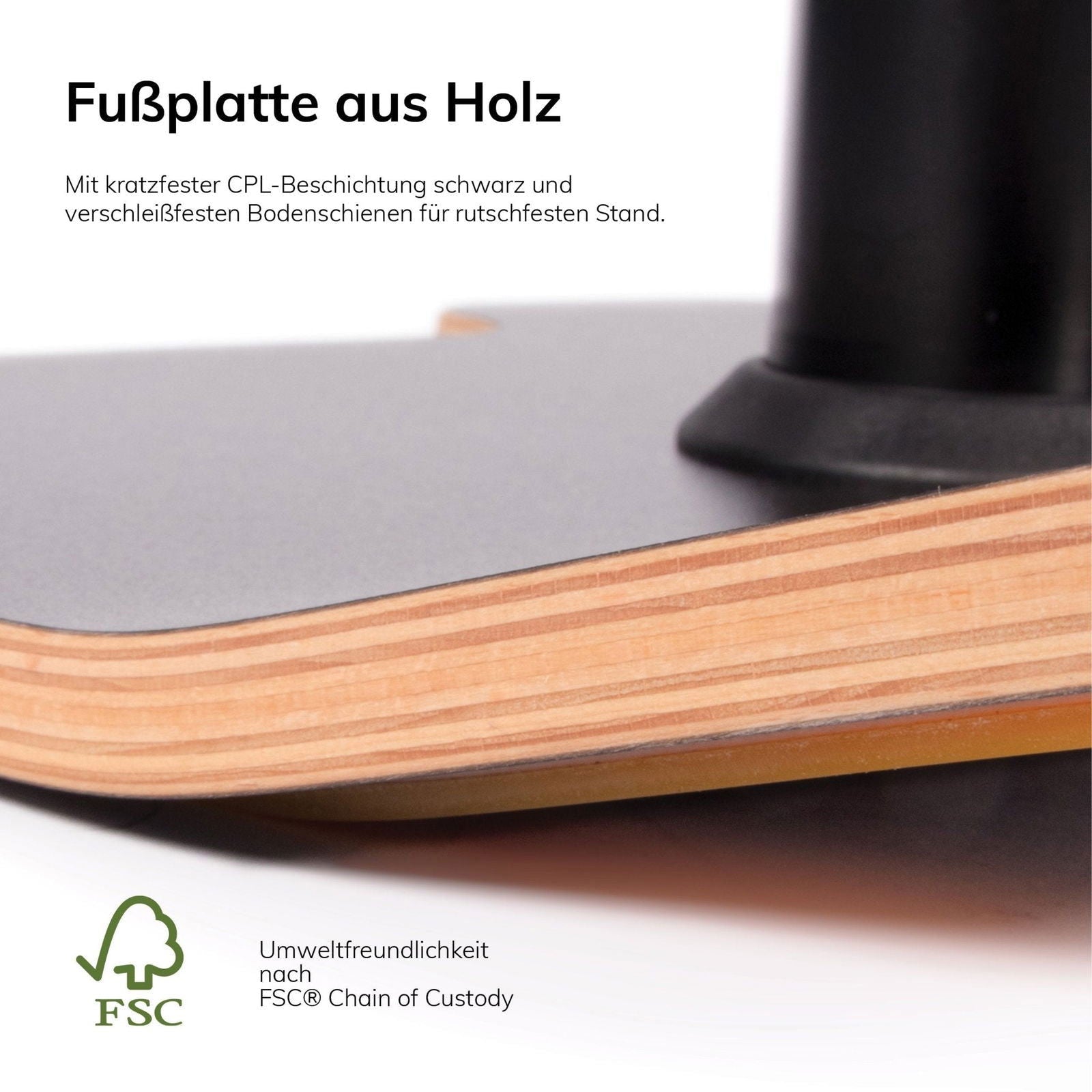 Ergonomischer Bürohocker Hocker - Stehhilfe mit Bodenwippe Lento Sella Activa SA10 - verhindert Rückenschmerzen und Verspannungen - Büromöbel Plus