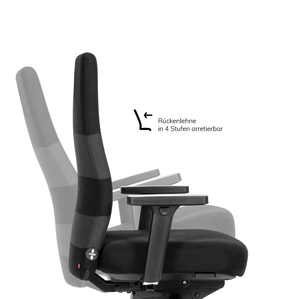 Ergonomischer Bürostuhl lento Agilis AG10 inkl. 4D-Armlehnen - Der AKTIVE