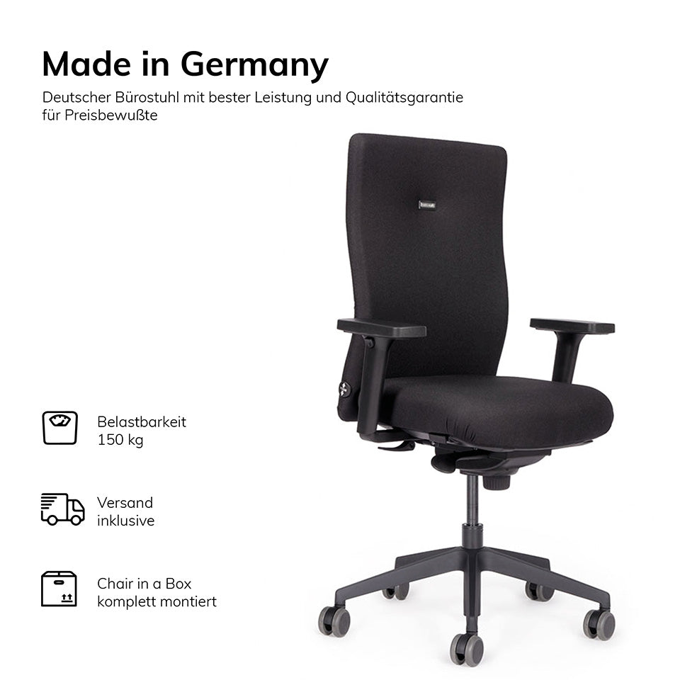 Ergonomischer Bürostuhl lento agilis AG10 StartUP mit Armlehnen