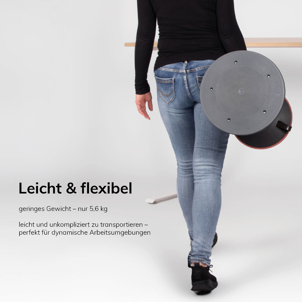 Lento sella flex Bürohocker | Sitz-Stehhilfe| Sitzhocker mit Schwingeffekt | Bürohocker