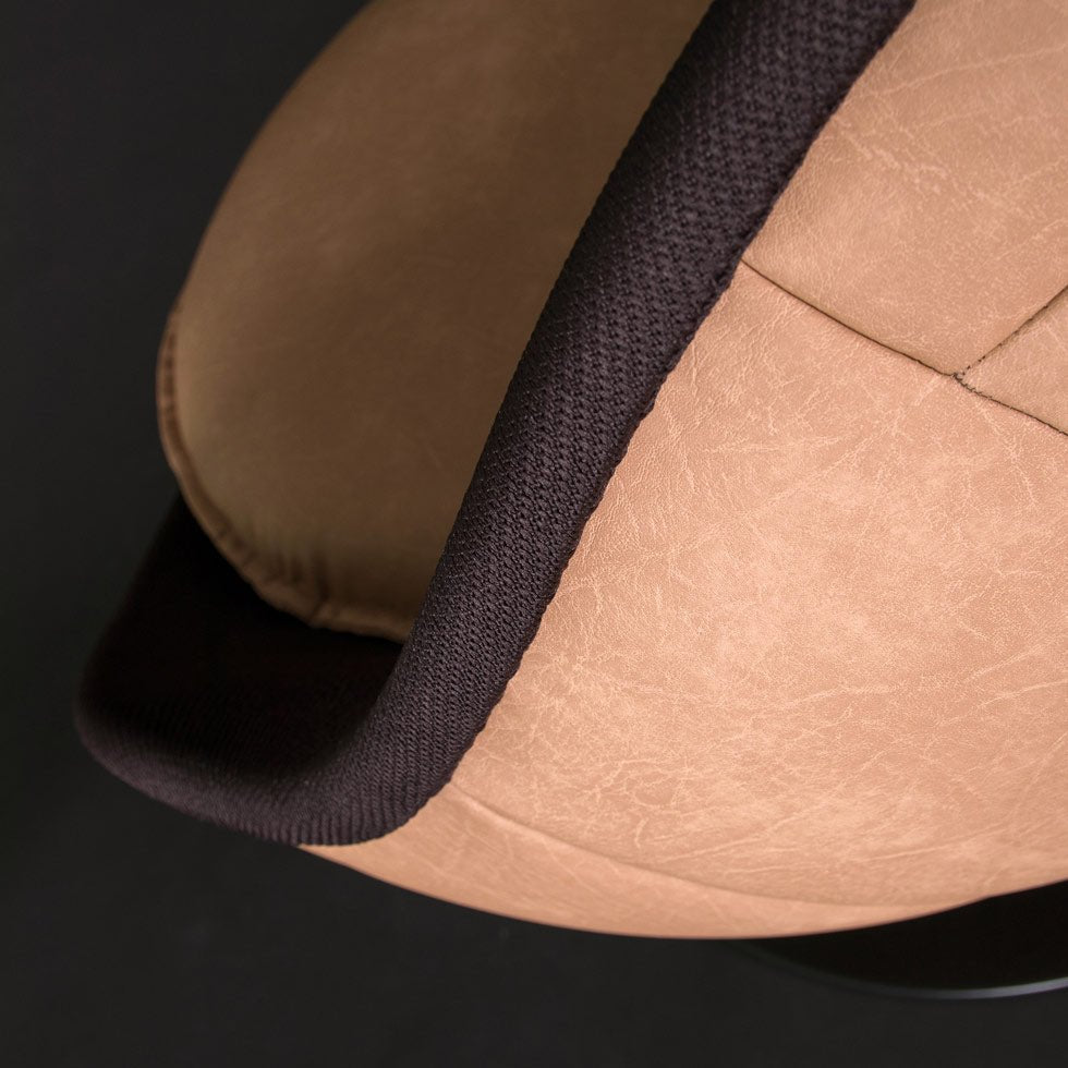 lillus WEMBLEY Vegan - Vintage - Loungesessel Kugelsessel Fußball Ballsessel Leder - Bestpreis Garantie auf Rechnung bestellen - Büromöbel Plus