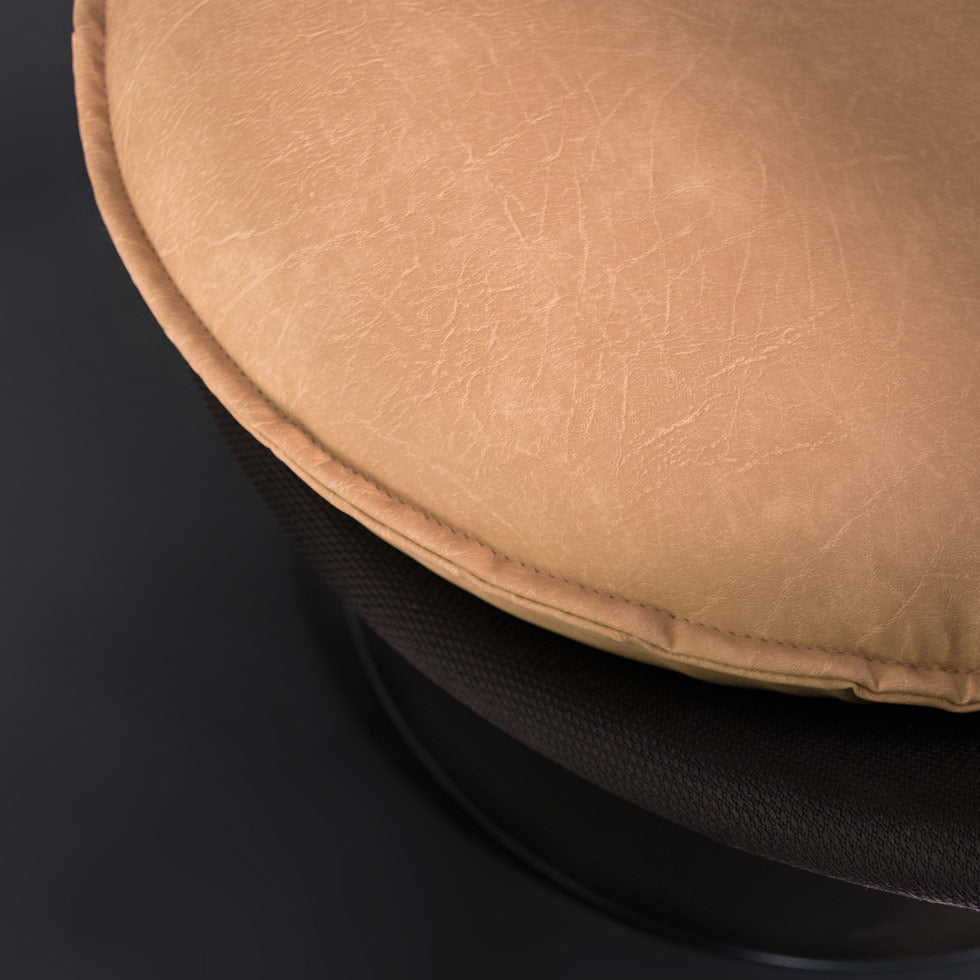 lillus WEMBLEY Vegan - Vintage - Loungesessel Kugelsessel Fußball Ballsessel Leder - Bestpreis Garantie auf Rechnung bestellen - Büromöbel Plus