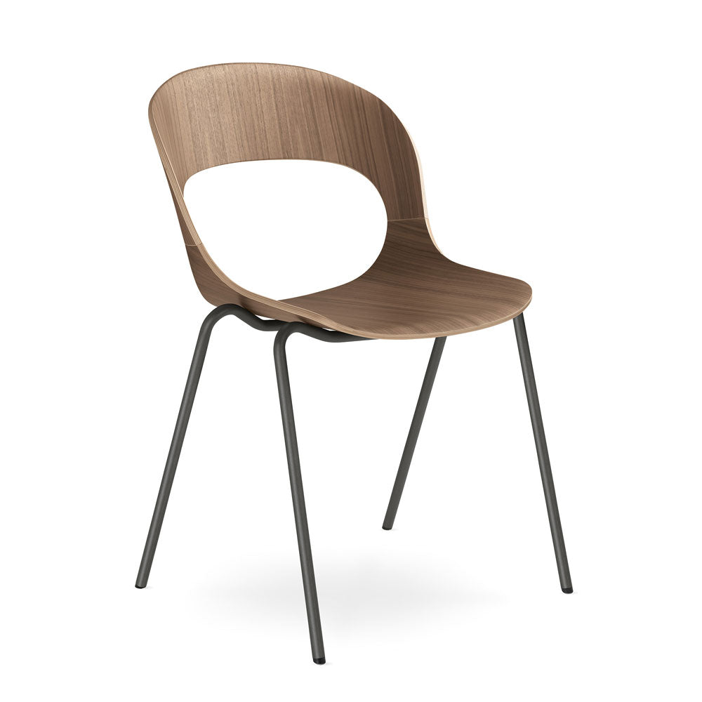 YOS B3 Lotus Walnuss Besucherstuhl | Konferenzstuhl |Wartezimmerstuhl | Gestell Farben | mit Polster |auf Rechnung kaufen