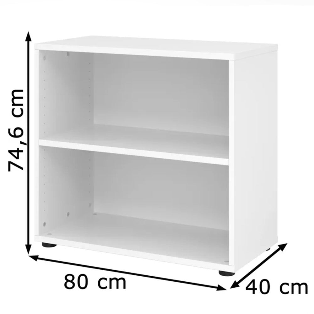 Hammerbacher Aktenregal Serie 9, Holz, 2 Ordnerhöhen, 80 x 75 x 40cm (B/H/T)