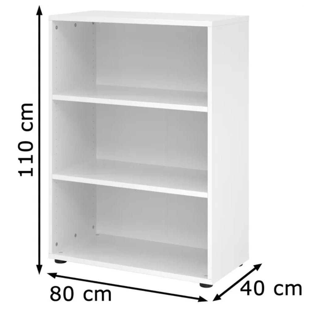 Hammerbacher Aktenregal Serie 9, Holz, 3 Ordnerhöhen, 80 x 110 x 40cm (B/H/T)