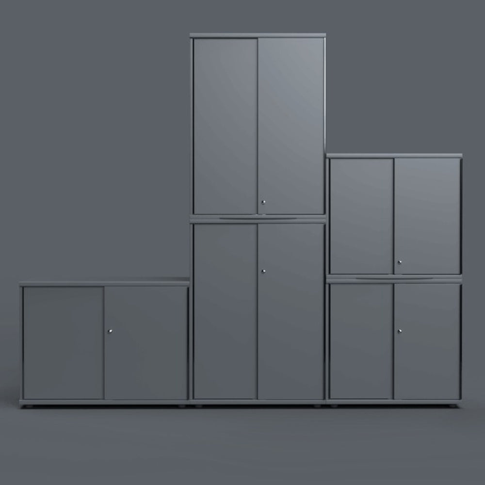 Dim Gray Schiebetürenschrank | Aktenschrank | Sidebord | Büroschrank 2OH x 1200 mm breit + Schrankserie Profi schiebetuerenschrank-bueroschrank-sideboard-abschliessbar-buero-bueromoebel-plus-bueroeinrichtung-bueroschranksilber-weiss-anthrazit-metallsockel-madeingermany-leasing-aktenschrank.jpg