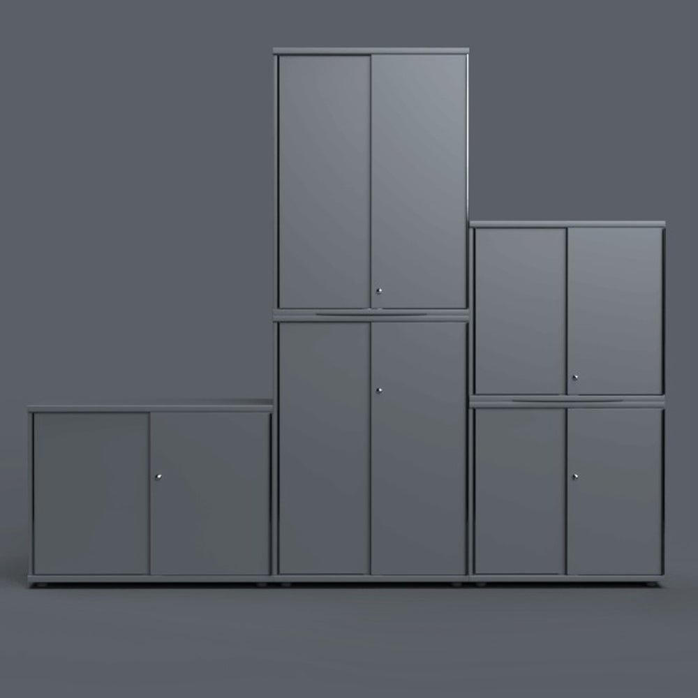 Schiebetürenschrank | Aktenschrank | Sidebord | Büroschrank 2OH x 1200 mm breit + Schrankserie Profi - Büromöbel Plus