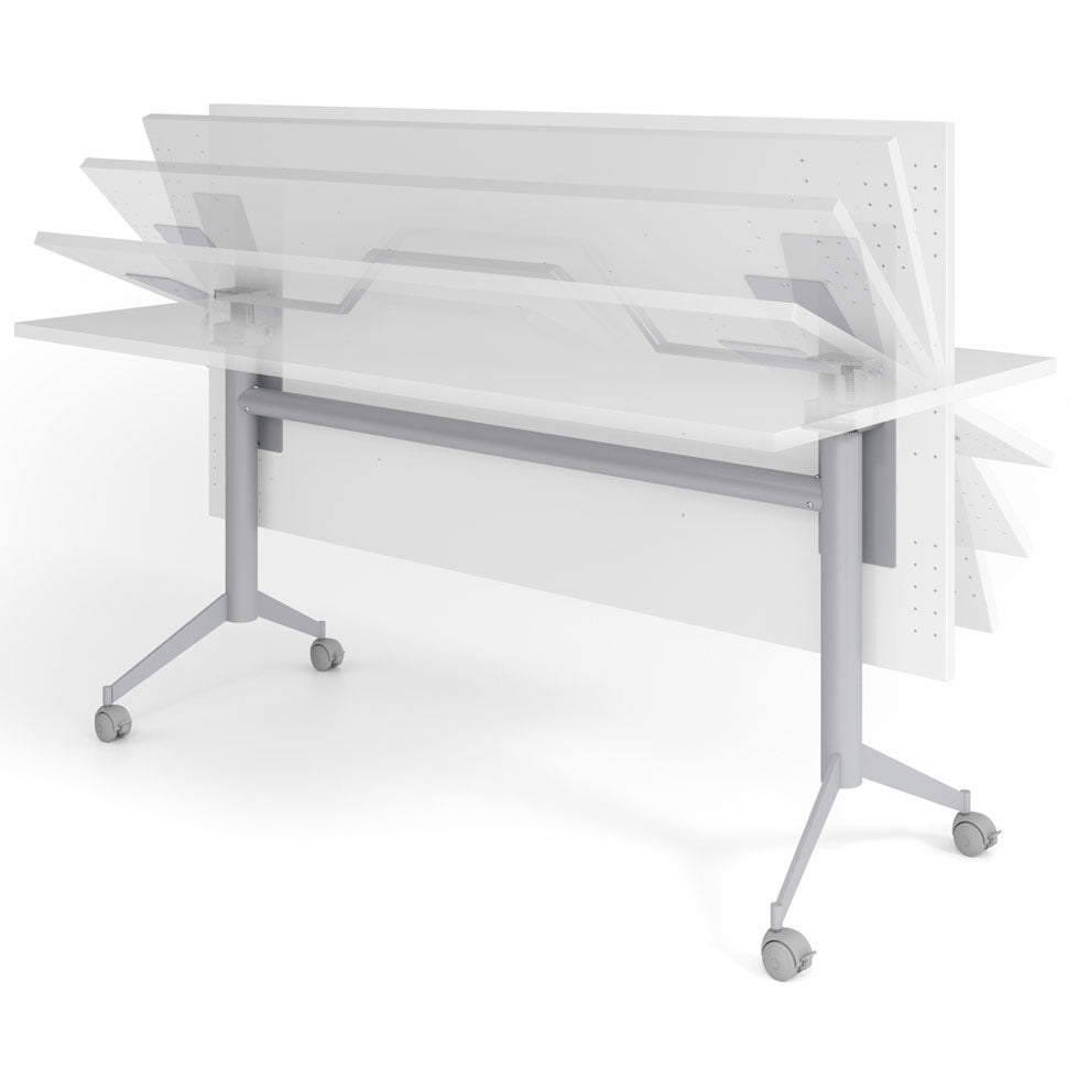 Schreibtisch klappbar - Klapptisch auf Rollen - Büromöbel Plus - Serie EASY 160 x 80 cm - auf Rechnung bestellen und sparen🇩🇪 - Büromöbel Plus