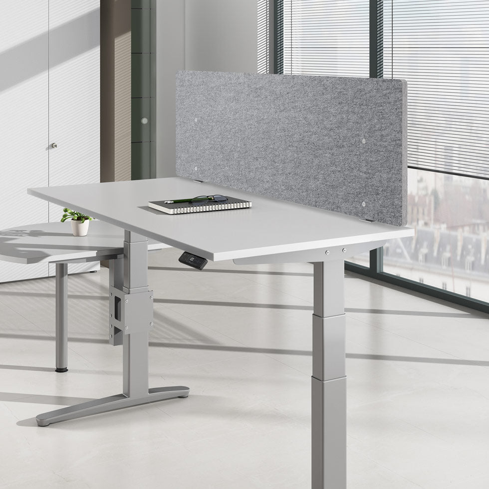 Schreibtisch Sichtschutz Trennwand Stellwand Filz Vlies EASY Akustik - Büromöbel Plus - Made in Germany - Jetzt online auf Rechnung bestellen 🇩🇪