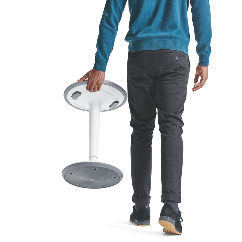 sedus se:fit Stehhocker | Hocker | Steh-Sitzhocker | Weiß - Grau - Grün - blau