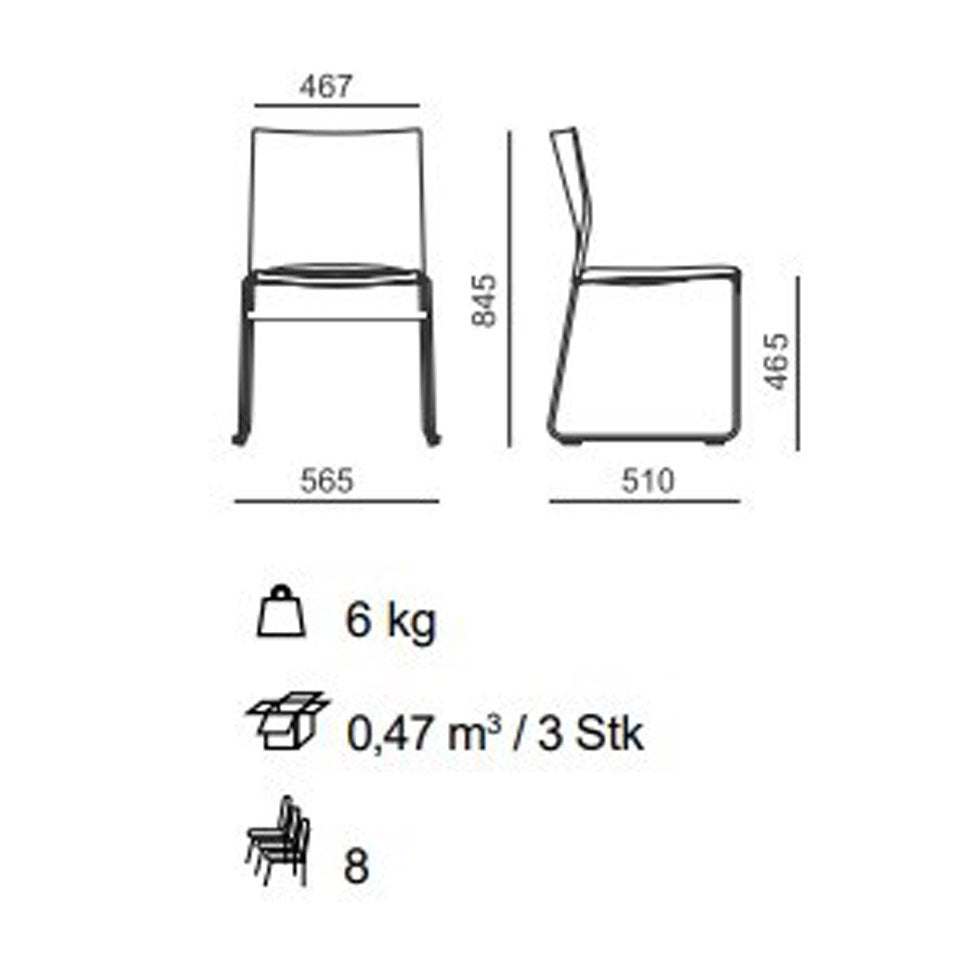 Light Gray Besucherstuhl PLUS 4 - Kufenstuhl - Stuhl mit Sitz- & Rückenpolster - Reihenverbindbar & Stapelbar - Auf Rechnung kaufen sitz-und-ruecken.jpg Büromöbel Plus