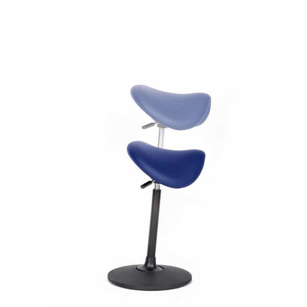 Stehhilfe - Ergonomischer Pendelhocker Lento Sella / Sattelsitz / Stehhocker für einen gesunden Rücken - Kunstleder Antibakteriell - Büromöbel Plus