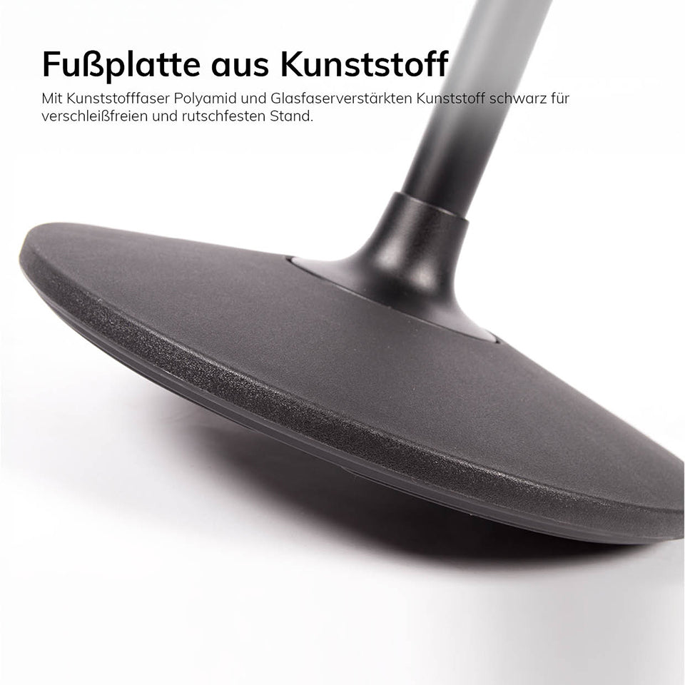 Stehhilfe - Ergonomischer Pendelhocker Lento Sella / Sattelsitz / Stehhocker für einen gesunden Rücken - Kunstleder Antibakteriell - Büromöbel Plus