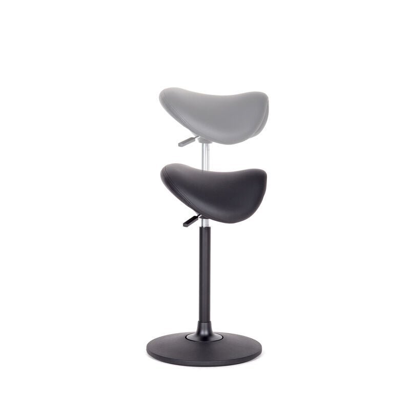 Stehhilfe - Ergonomischer Pendelhocker Lento Sella / Sattelsitz / Stehhocker für einen gesunden Rücken - Kunstleder Antibakteriell - Büromöbel Plus