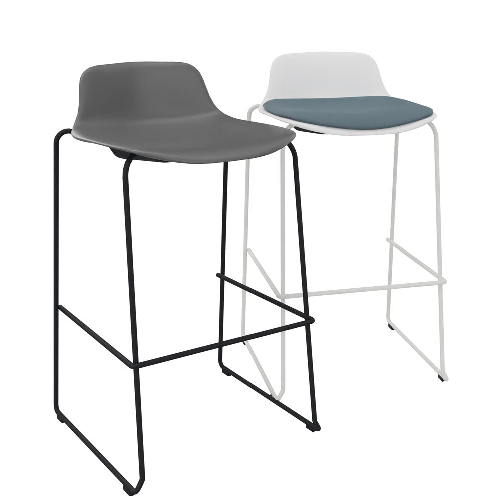 KÖHL KOLLEG Barhocker | Thekenstuhl | kurzer Rücken | für Kantine | Gastronomie | Büroküche