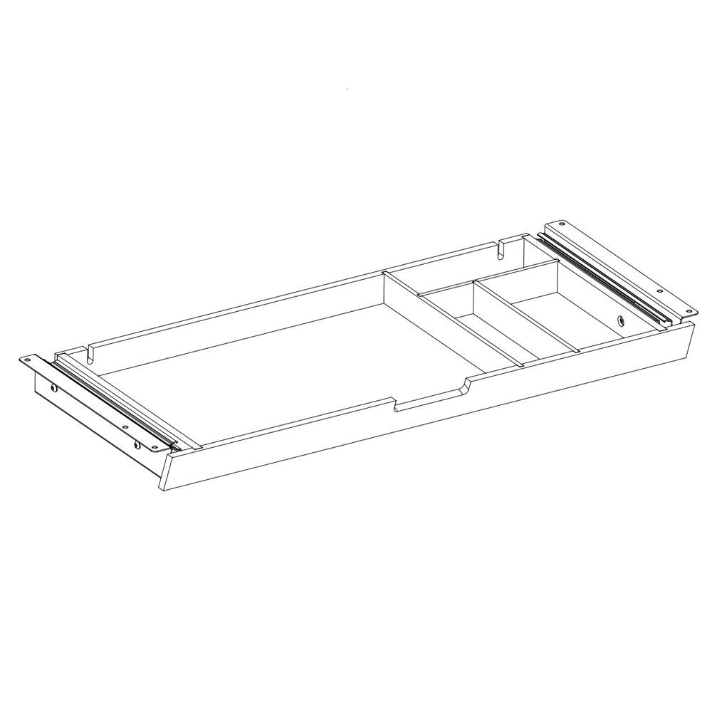 Unterbauschublade Bambus - B 58,5 x T 24,3 x H 4,3 cm - Schublade Schreibtisch - Büromöbel Plus