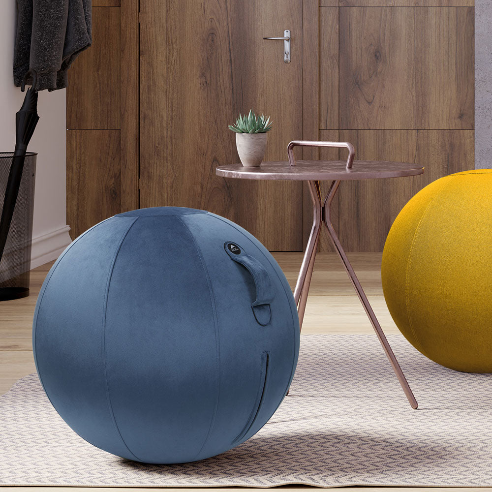YOS Ergonomischer Sitzball Ø 65 cm | Samtstoff | Aktives Sitzen & Fitness | Sitzball auf Rechnung kaufen