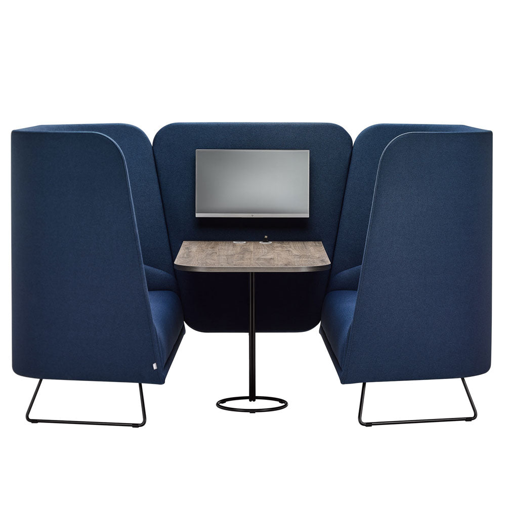 YOS S8 Akustikloge - Loungesofa mit Tisch – Kommunikationszone - Design Sitznische mit Schallschutz