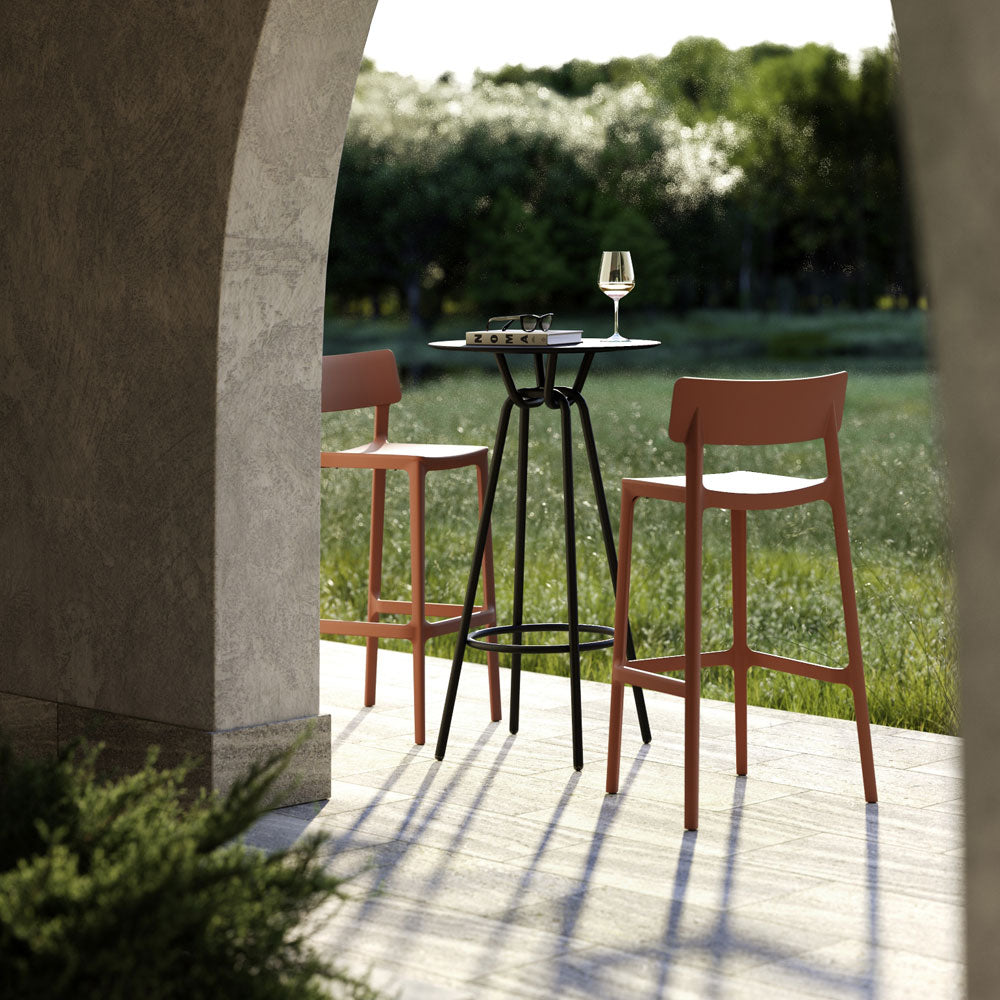 Kastel Klan Barhocker | Tresenstuhl | Barstuhl Kunststoff | Outdoor / Indoor