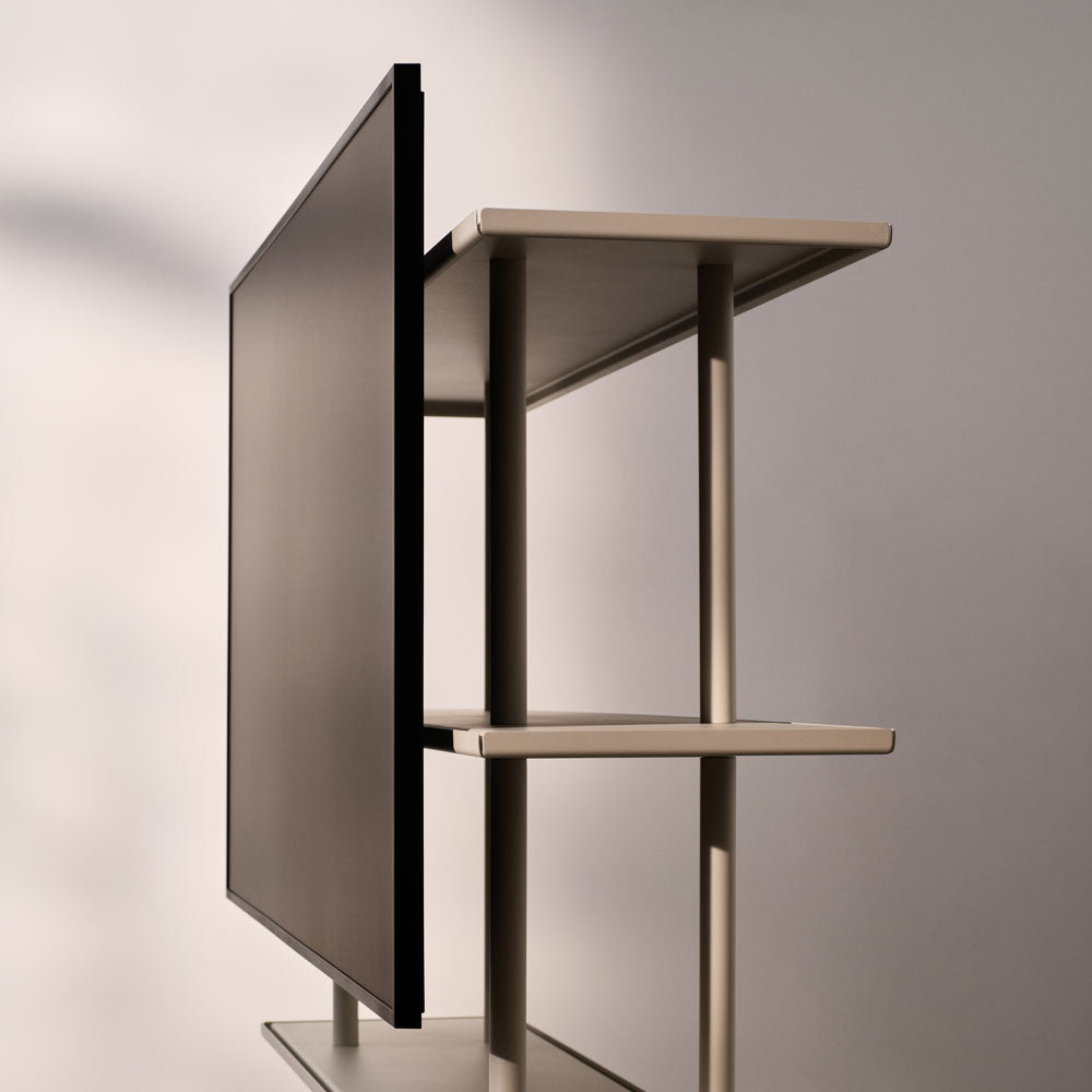 LINTEX A08. Regal Grau | Glas Whiteboard | Raumteiler mobil | Schallabsorber | Magnetisches Whiteboard |