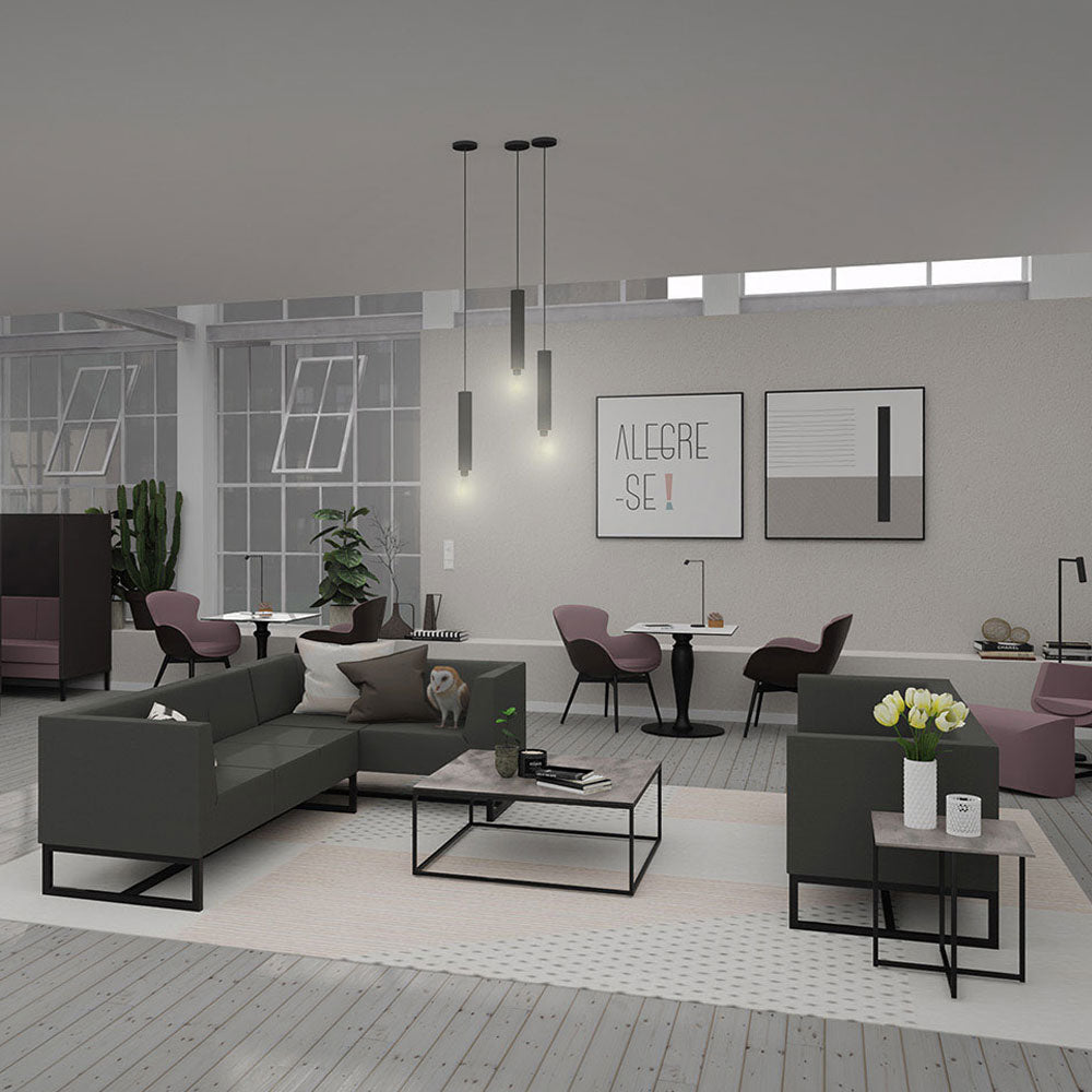 SMV Paralles Lounge Sofa 3er | Loungesofa Brandschutzzertifiziert | schwer entflammbar nach DIN 66084 p-a / B1