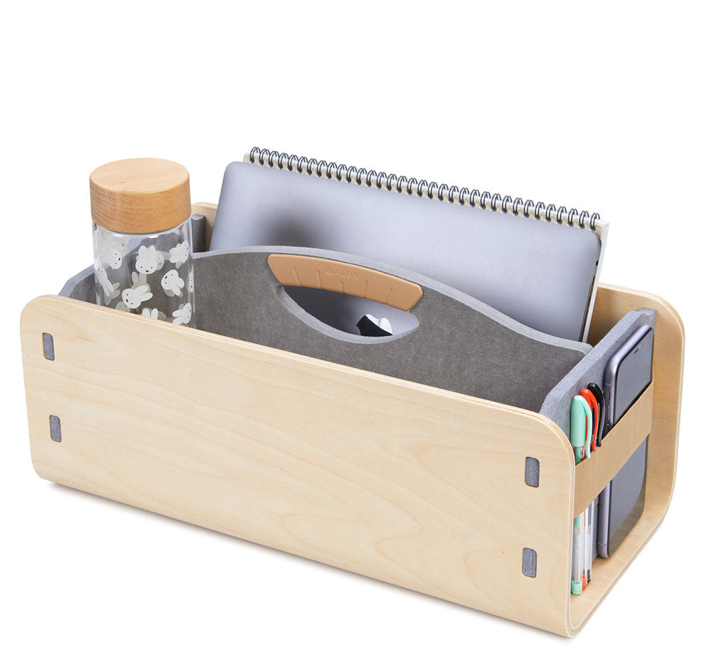 YOS Schreibtischorganizer | Tragbarer Schreibtisch Organizer für Flex Office & Homeoffice