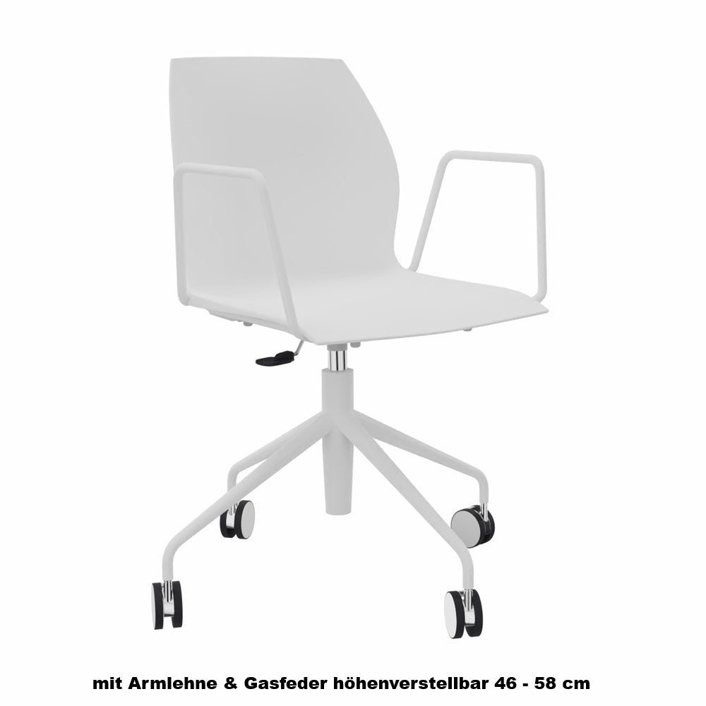 Kastel Kalea Drehstuhl auf Rollen | Besucherstuhl mit Spinnengestell | auf Rechnung bestellen