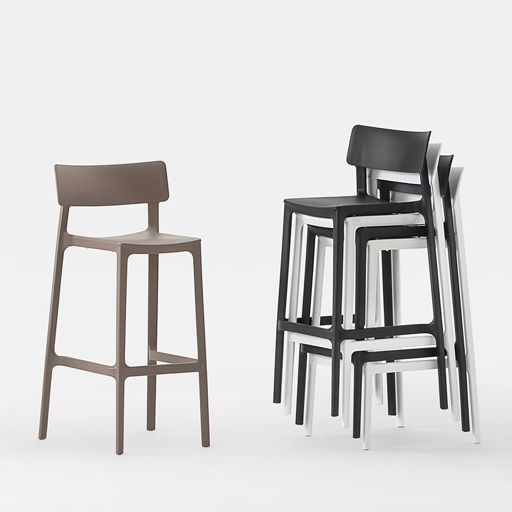 Kastel Klan Barhocker | Tresenstuhl | Barstuhl Kunststoff | Outdoor / Indoor