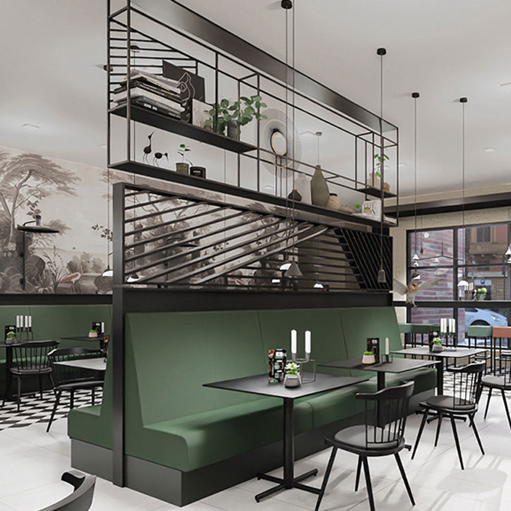 SMV Juke Box Sitzbank | Sitzhöhe 460 mm | Kantinen Sitzbank | Brandschutzzertifiziert | schwer entflammbar nach DIN 66084 p-a | B1