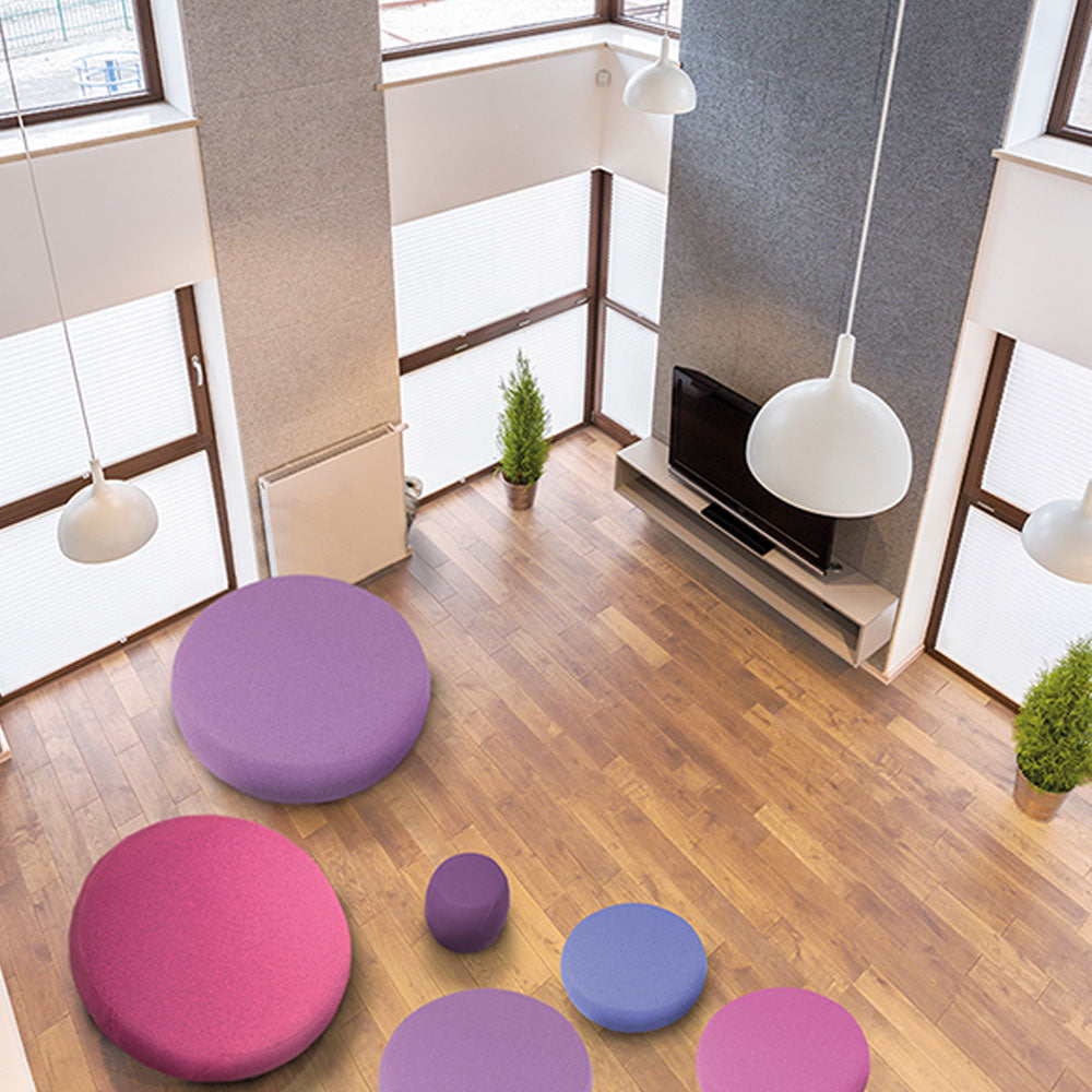 SMV Strew Hocker | Lounge Pouf | Sitzhocker Brandschutzzertifiziert | schwer entflammbar nach DIN 66084 p-a | B1