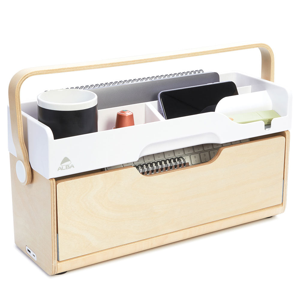 YOS Mobile Workstation B45 x H25,7 x T15 cm | Laptop Workstation Case | Tragbarer Schreibtisch Organizer