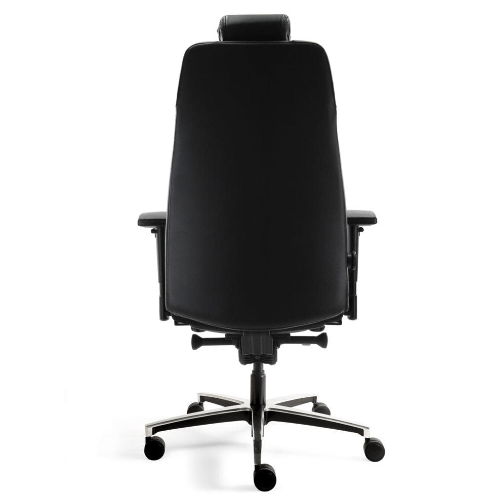 24 - Stunden Stuhl Ergosit - Ergonomischer Bürostuhl Leder Schwarz - bis 200 KG - Auf Rechnung kaufen - Büromöbel Plus