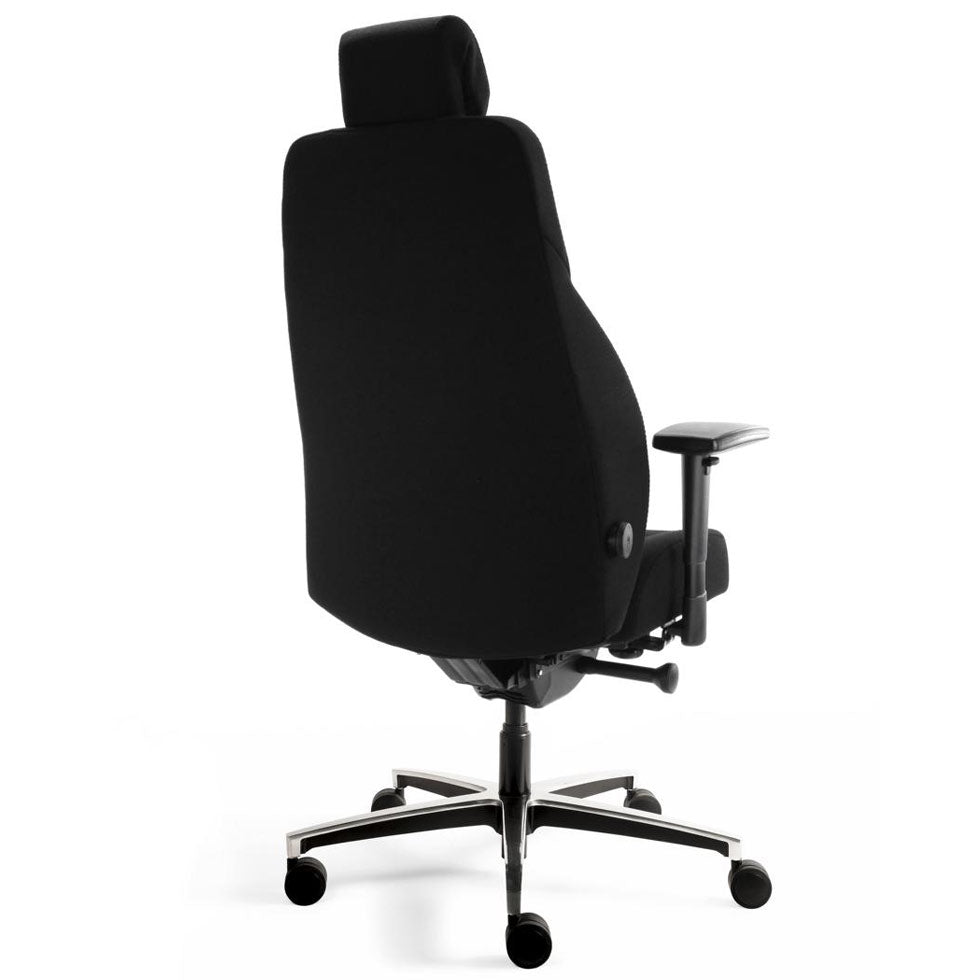 24 - Stunden Stuhl Ergosit - Ergonomischer Bürostuhl Stoff Mirage Schwarz - bis 200 KG - Auf Rechnung kaufen - Büromöbel Plus