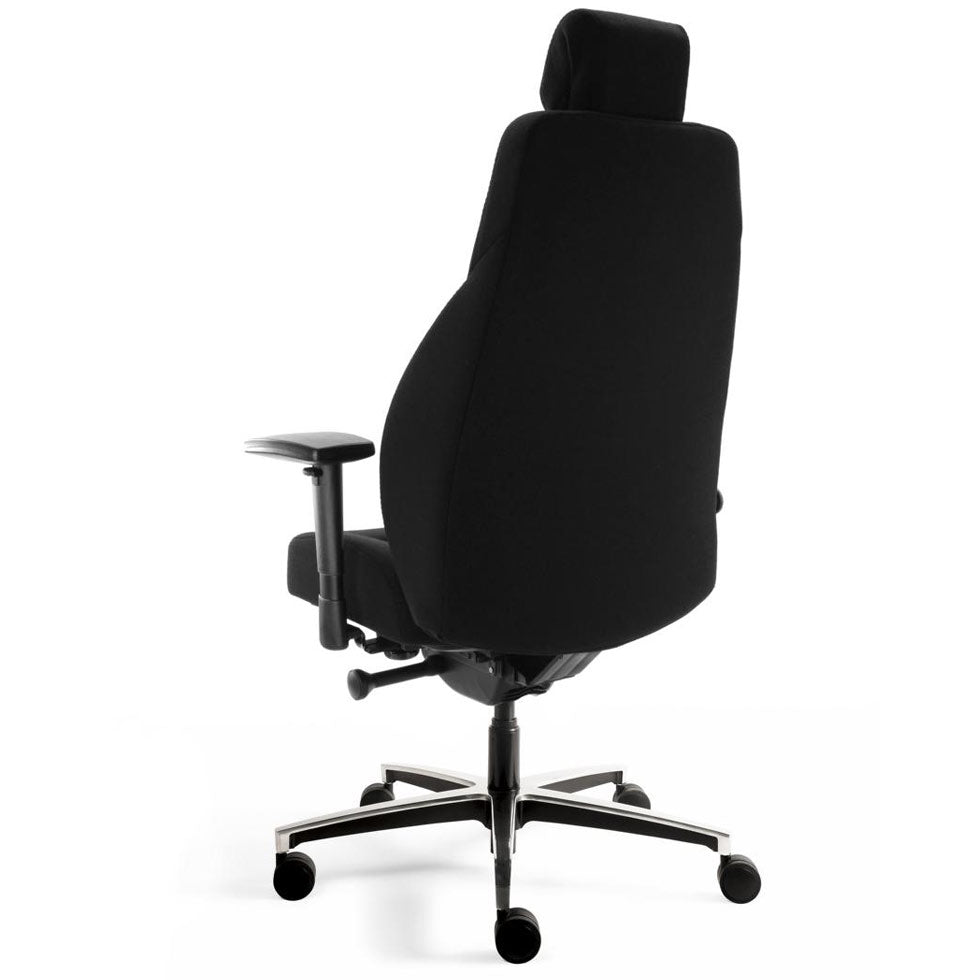 24 - Stunden Stuhl Ergosit - Ergonomischer Bürostuhl Stoff Mirage Schwarz - bis 200 KG - Auf Rechnung kaufen - Büromöbel Plus