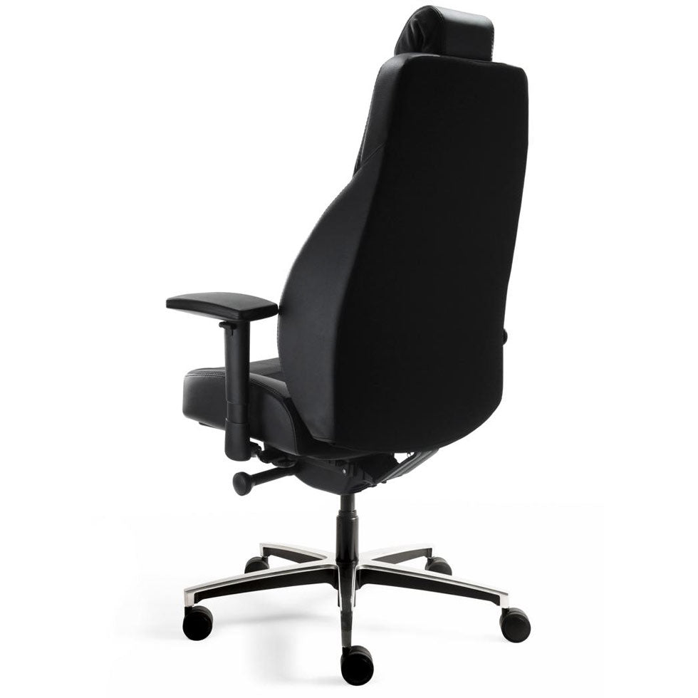 24 - Stunden Stuhl Ergosit - Ergonomischer Bürostuhl Stoff/Leder Schwarz - bis 200 KG - Auf Rechnung kaufen - Büromöbel Plus