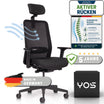 YOS S5 ergonomischer Bürostuhl mit Kopfstütze, Schreibtischstuhl