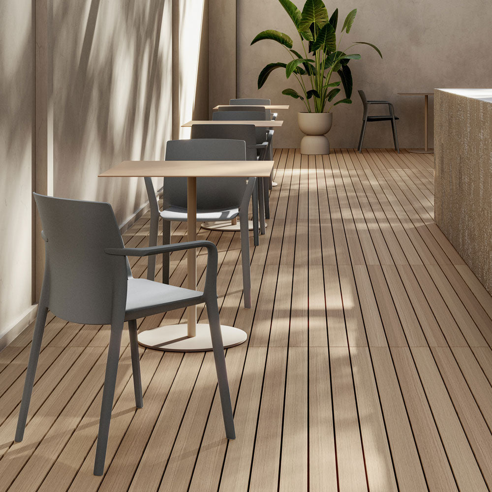 Kastel Klia KL1 + 2 Stapelstuhl | Kunststoffstuhl für Außenbereiche | Outdoorstuhl UV-beständig