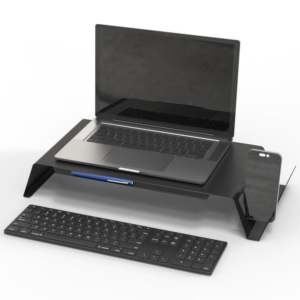 Ergonomische Monitorerhöhung Staand aus Metall – Stilvoller Monitorständer für gesunden Arbeitsplatz | Kauf auf Rechnung