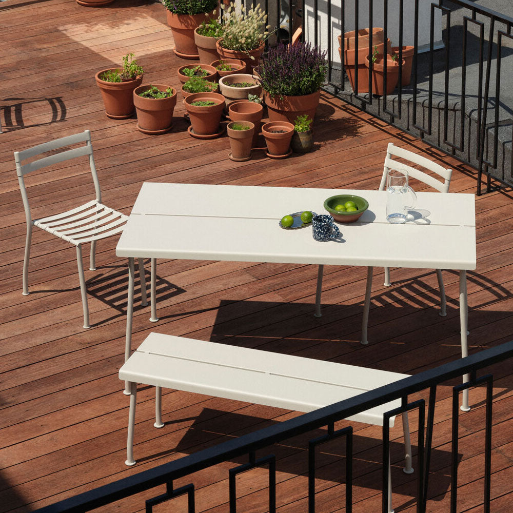 mdd Flaner Outdoor Bank | Sitzbank 120 cm | Wetterfest Metall | Design Outdoor Stühle