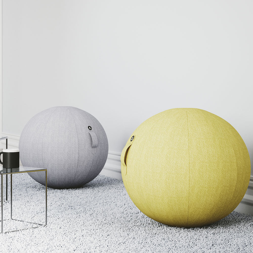 YOS Ergonomischer Sitzball Ø 65 cm | Stoffbezug | Aktives Sitzen & Fitness | Sitzball
