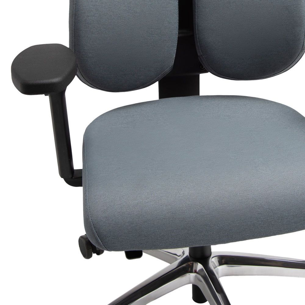 Wupperchair Muvback L6 | 4D Armlehnen | ergo Bürostuhl | geteilter Rücken & Sitzneige
