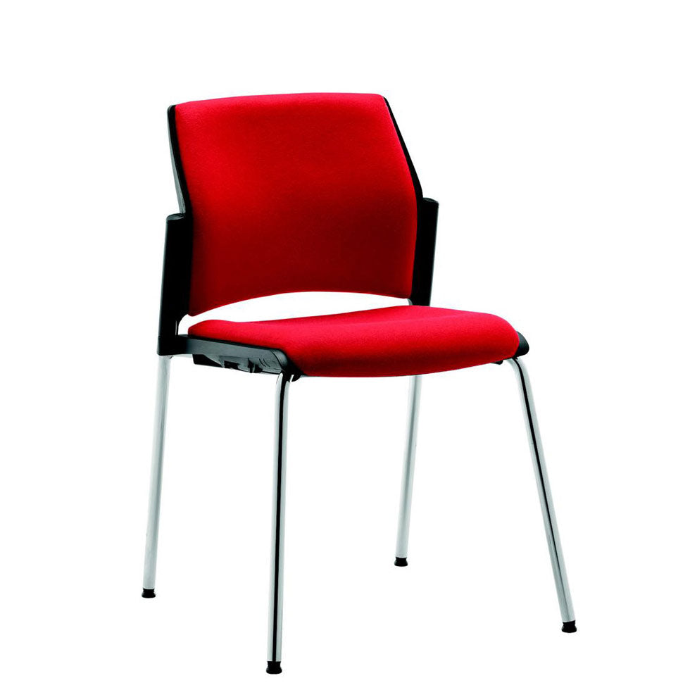Firebrick Besucherstuhl Stapelstuhl Kunststoff 4-Fuß PLUS 2 mit Sitz- & Rückenpolster - Höchste Qualität - Jetzt auf Rechnung kaufen Besucherstuhl-konferenzstuhl-stapelstuhl-reihenstuhl-schwarz-armlehne-bueromoebel-plus-polter-rot-stapelbar.jpg Büromöbel Plus