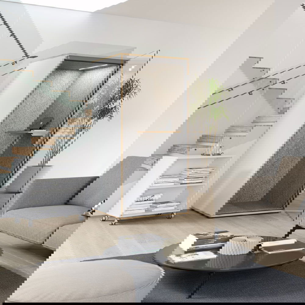 Hammerbacher Telefonbox VTBSS1 - Telefonzelle - Akustik - Meetingbox Büro - Made in Germany - Büromöbel Plus