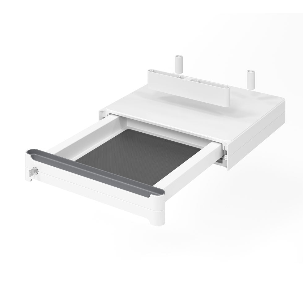 Unterbauschublade-schreibtisch-büromöbel plus-für tische mit Traverse-abschliessbar-weiß-design-günstig
