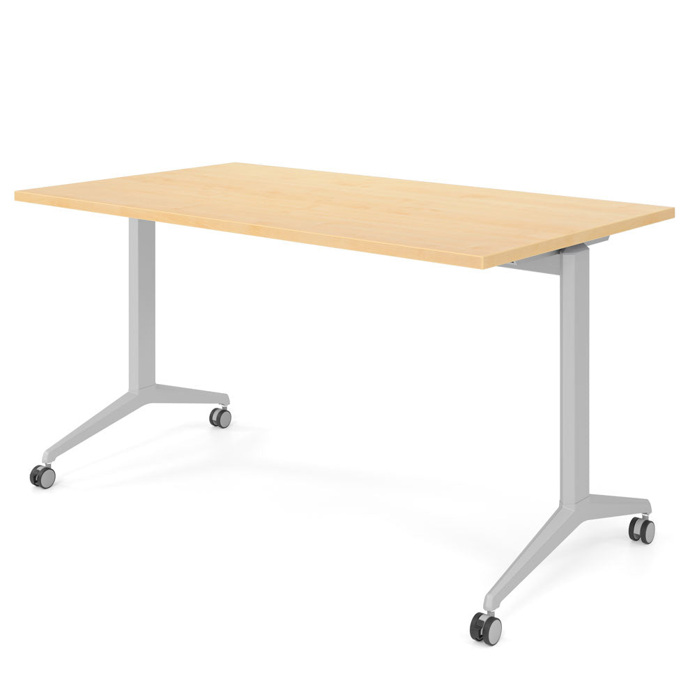 YOS Schreibtisch klappbar Pure - Klapptisch auf Rollen - 120-180 x 80 cm