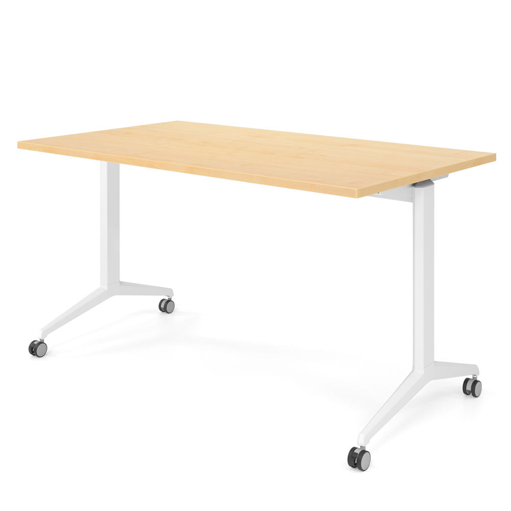 YOS Schreibtisch klappbar Pure - Klapptisch auf Rollen - 120-180 x 80 cm